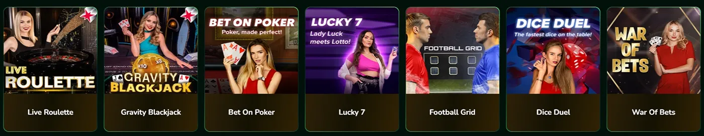 Roo Casino live games