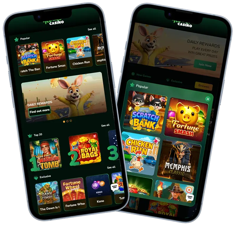Roo Casino mobile gaming
