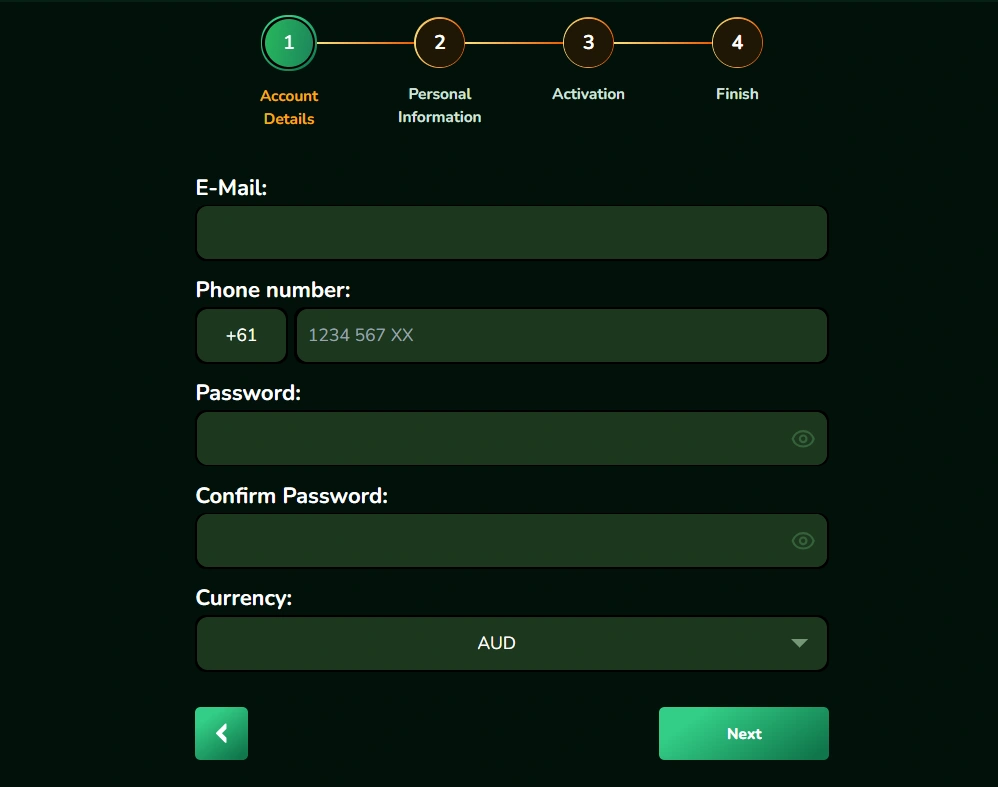 Roo Casino registration
